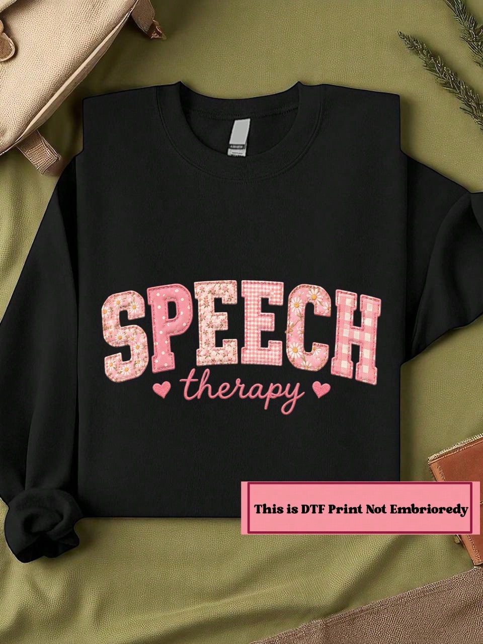 Speech Therapy Patchwork (DTF Graphic Print) Unisex Sweatshirt
