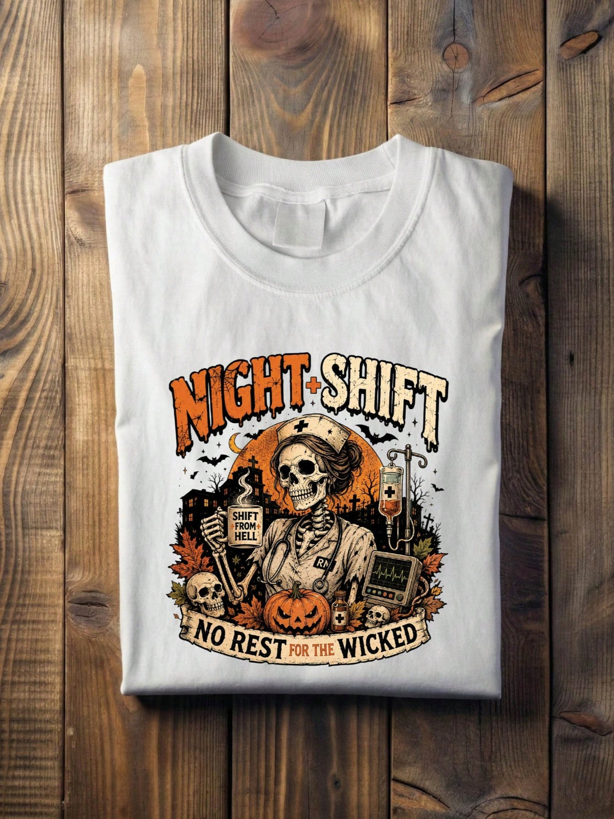Night Shift Nurse Halloween T-Shirt