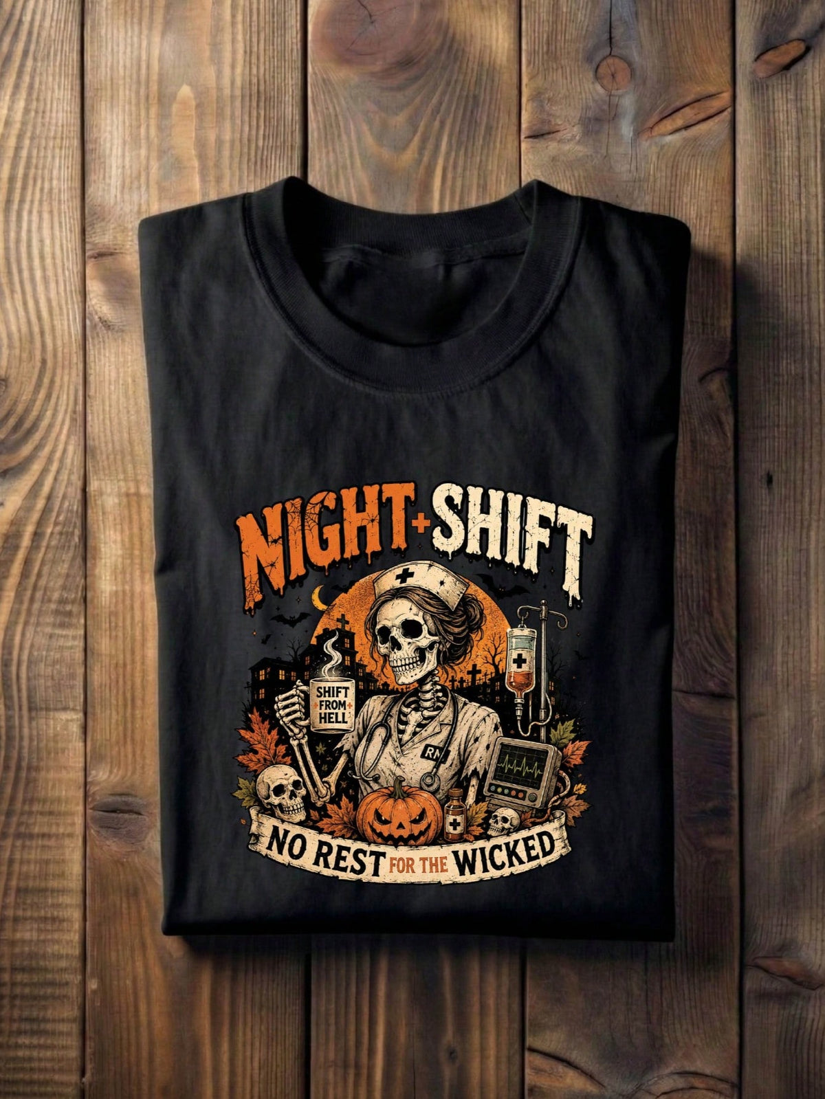 Night Shift Nurse Halloween T-Shirt