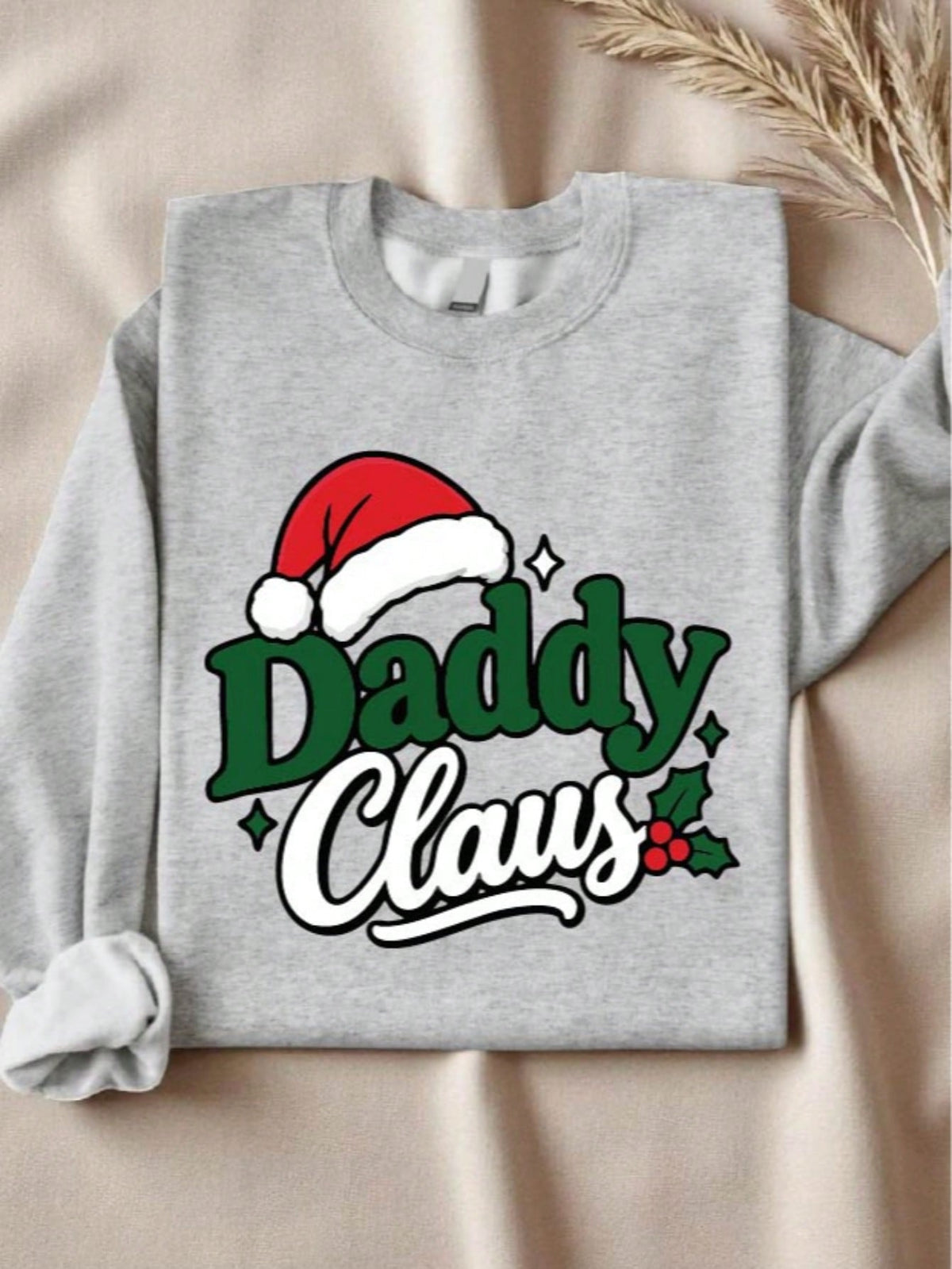 1 PC Mommy Daddy Claus Sweatshirt