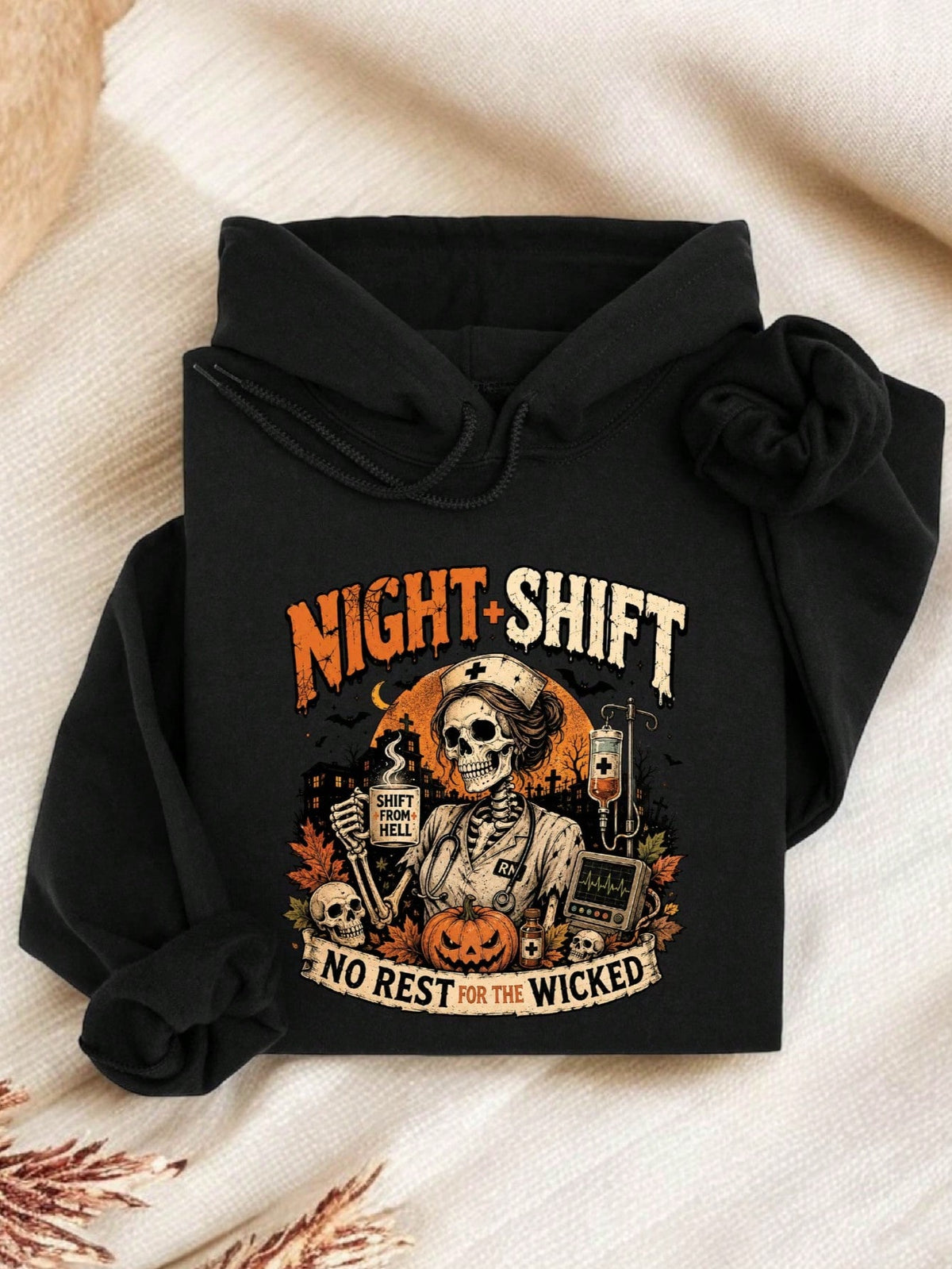 Night Shift Nurse Halloween Hoodie