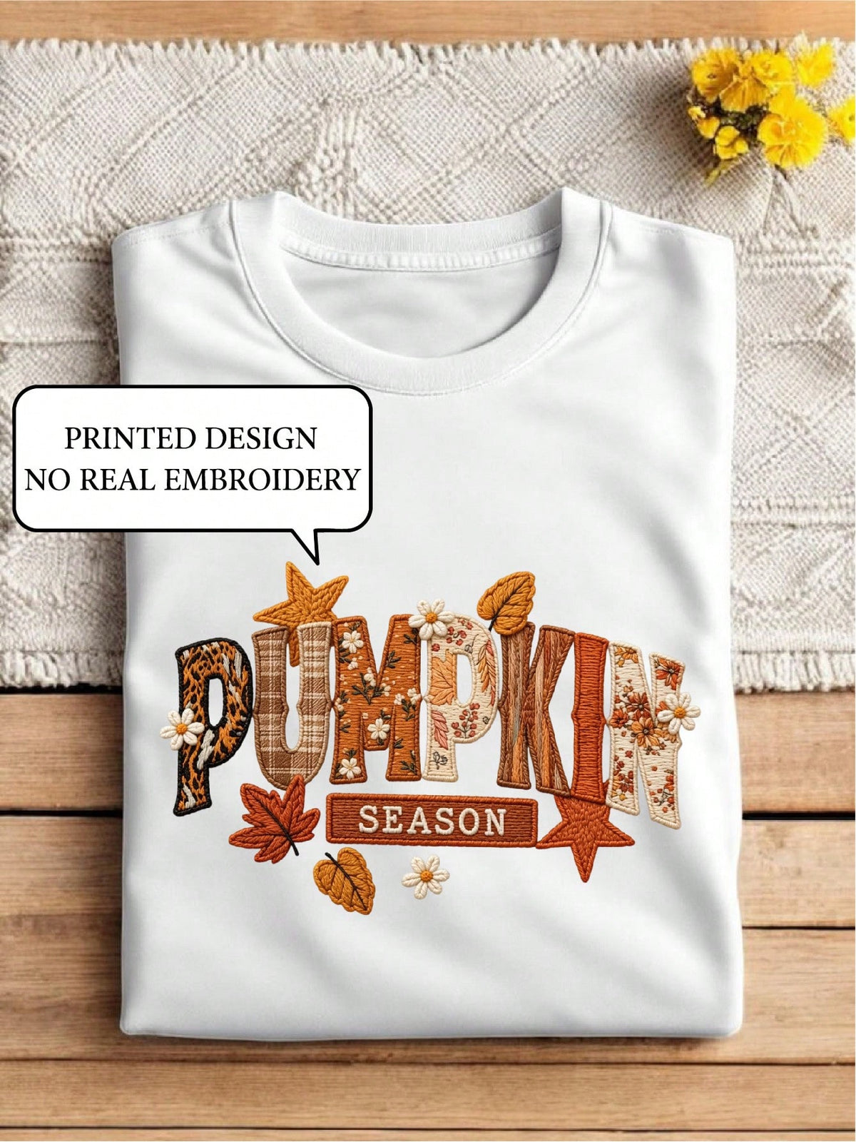 Floral Pumpkin Season (DTF Graphic Print) T-Shirt