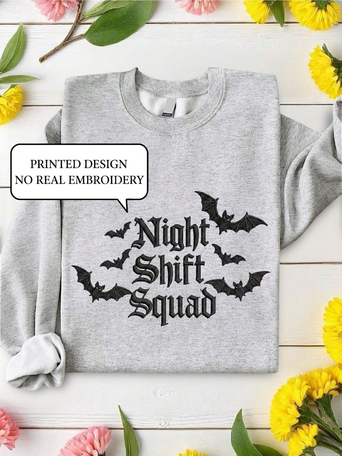 Night Shift Crew (DTF Graphic Print) Sweatshirt