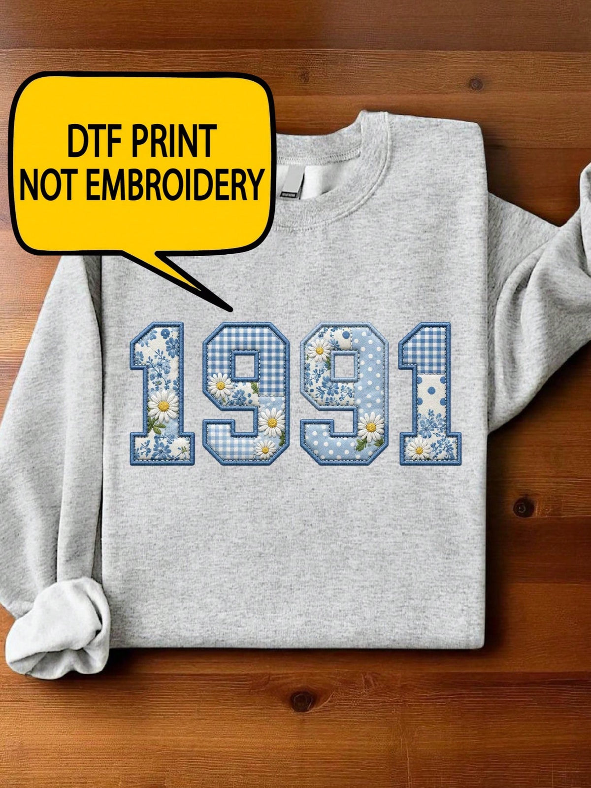Floral 1991 3D Print Sweatshirt