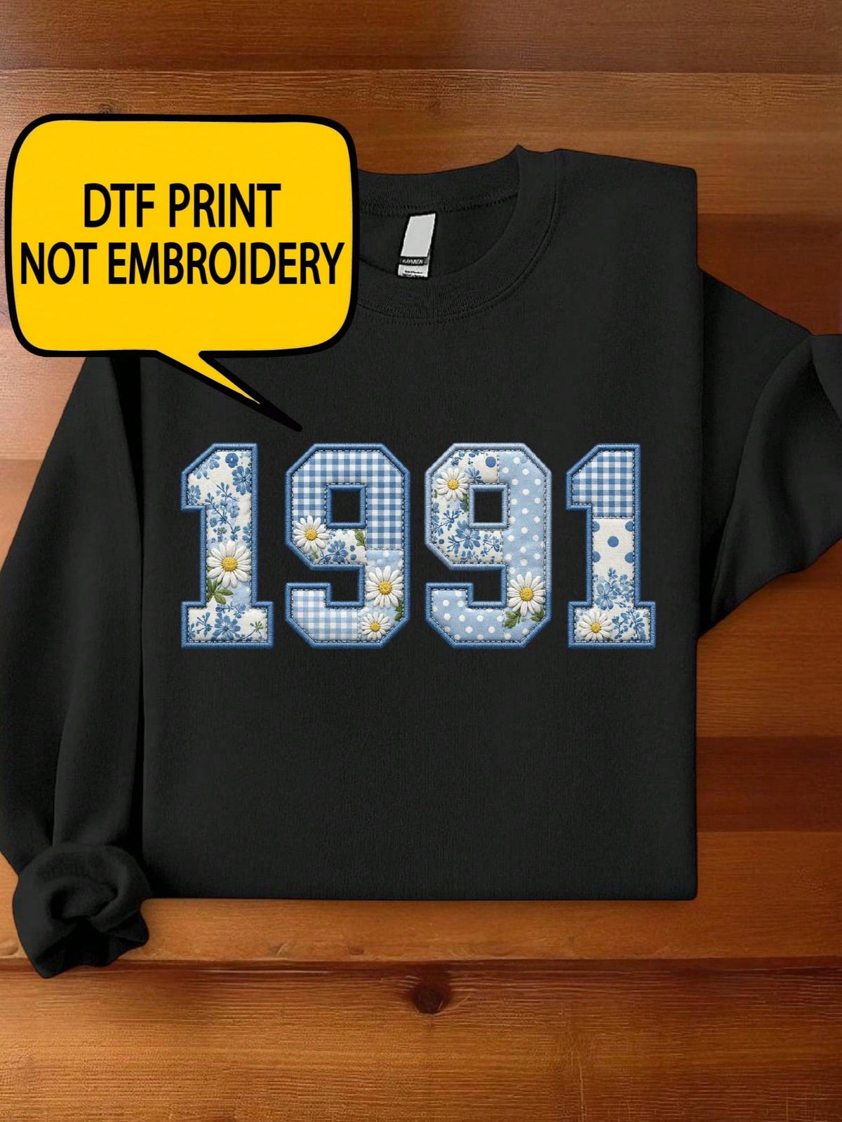 Floral 1991 3D Print Sweatshirt