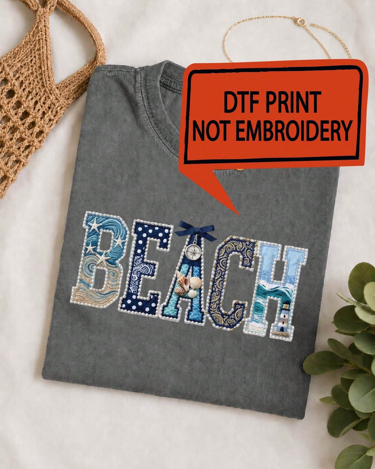 Beach ( DTF Graphic Print ) T-Shirt