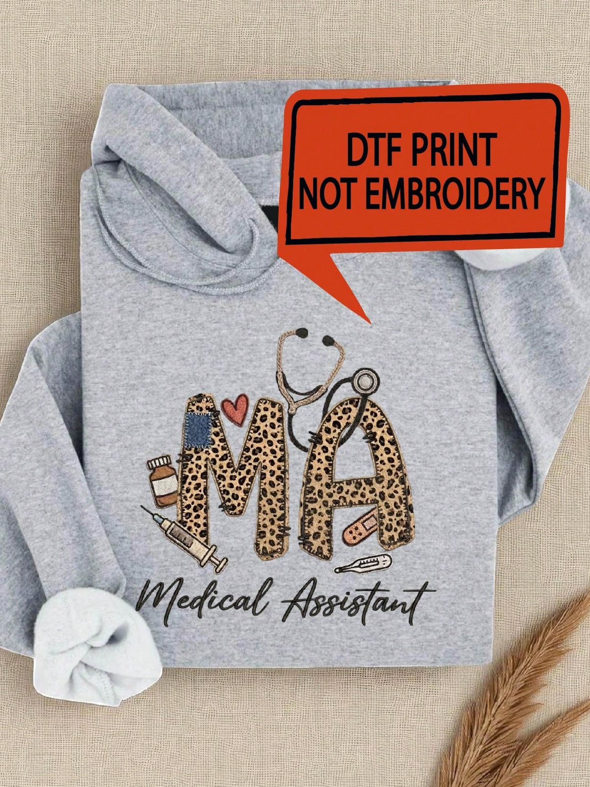 Leopard Medical Assistant Print Hoodie