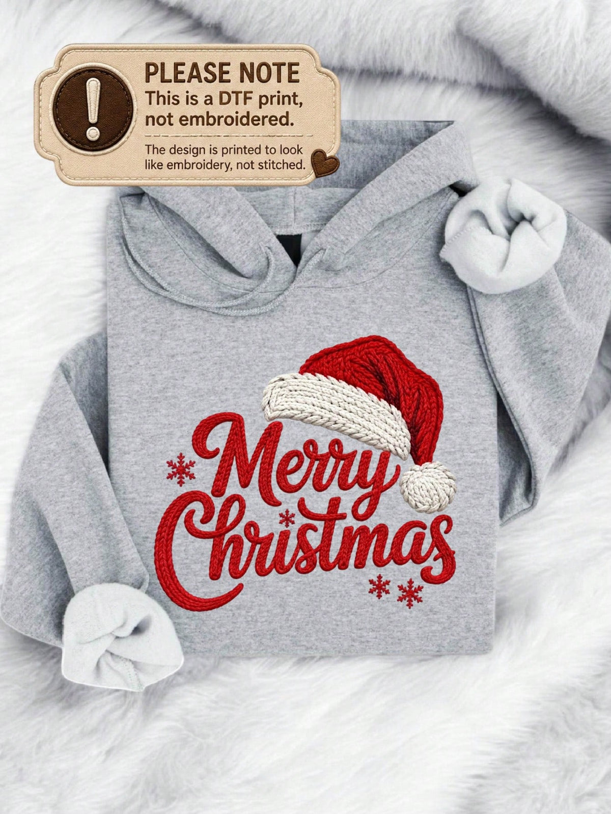 Merry Christmas (DTF Graphic Print) Hoodie