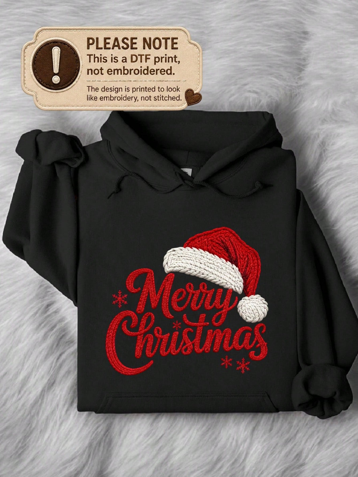 Merry Christmas (DTF Graphic Print) Hoodie