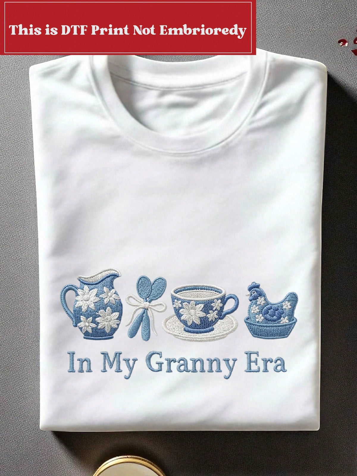 In My Granny Era Faux Yarn (DTF Graphic Print) T-Shirt