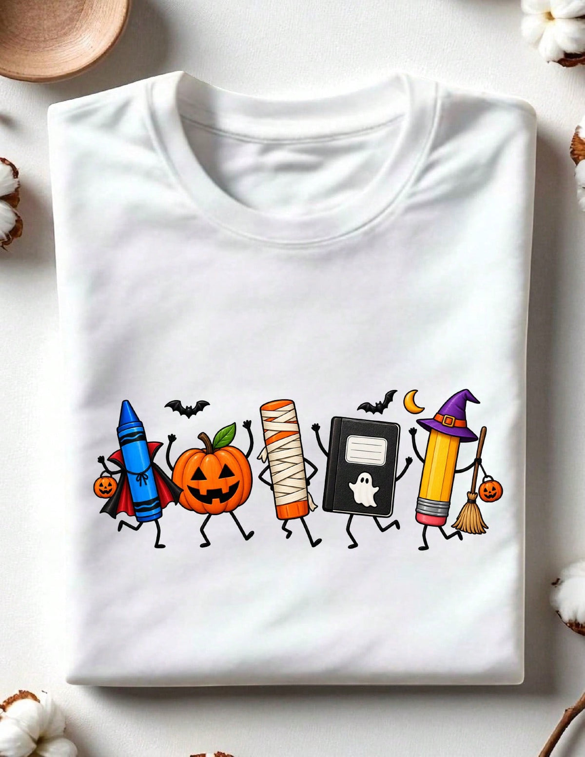 Preppy Halloween Back To School Graphic T-Shirt