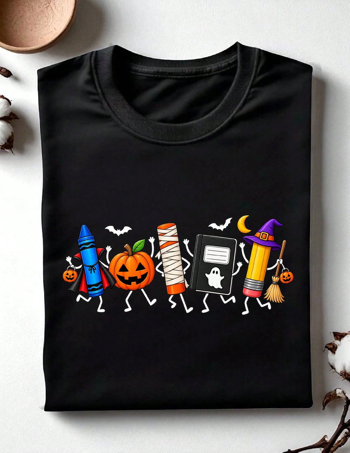 Preppy Halloween Back To School Graphic T-Shirt