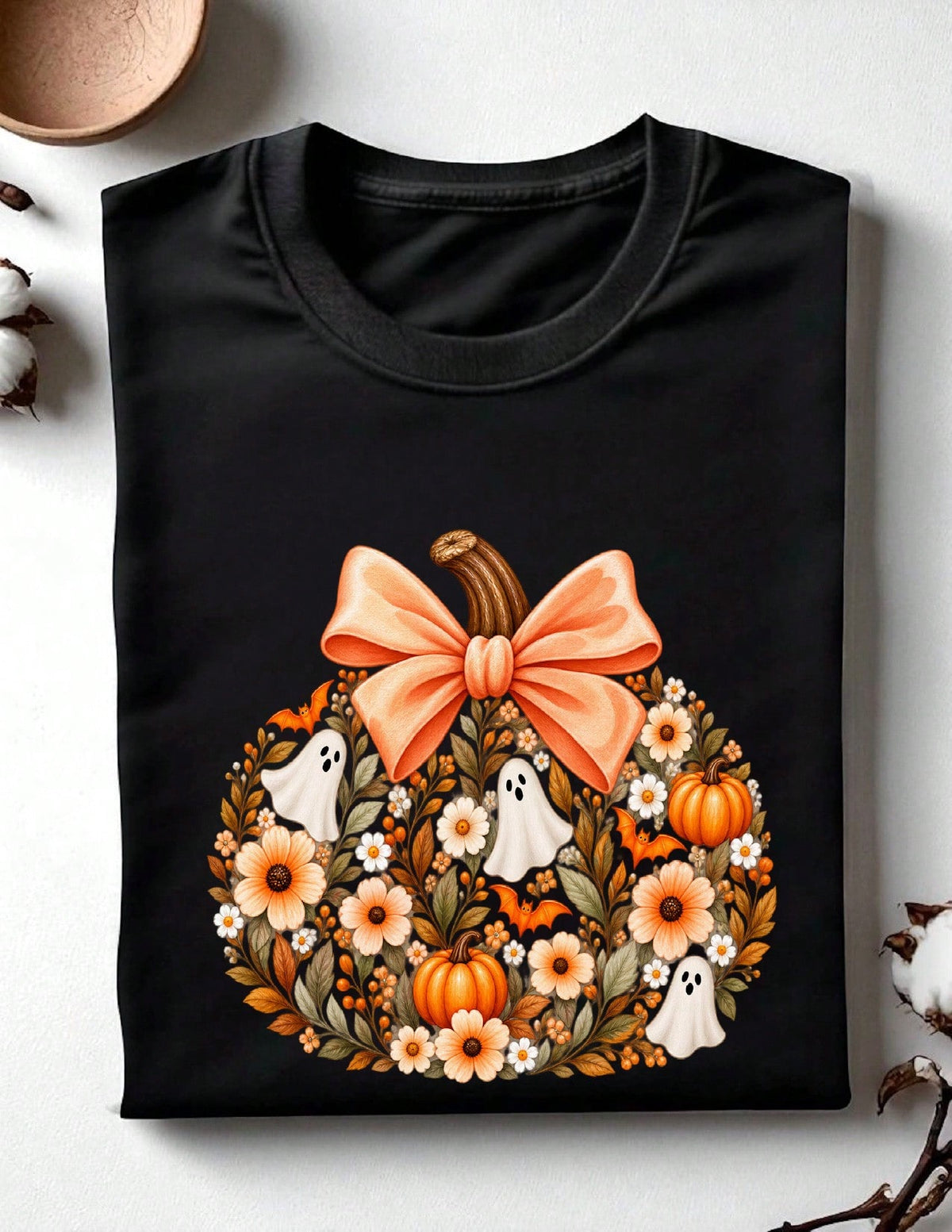 Floral Pumpkin T-Shirt