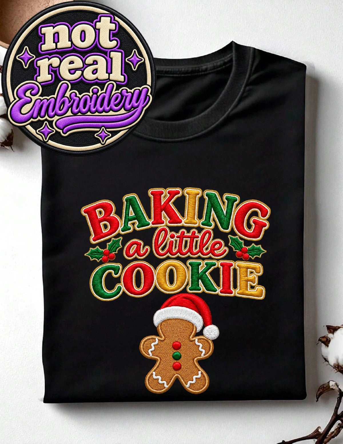 Baking A Little Cookie (DTF Graphic Print) T-Shirt
