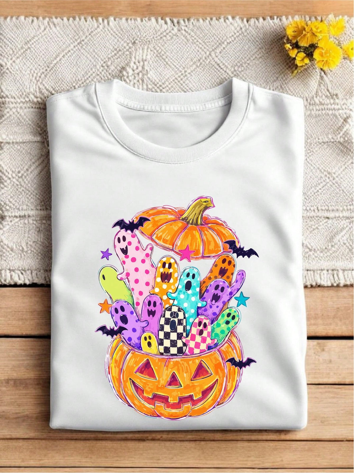 Preppy Pumpkin Ghost T-Shirt