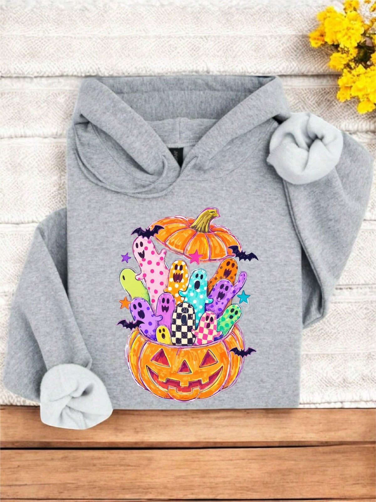 Preppy Pumpkin Ghost Hoodie