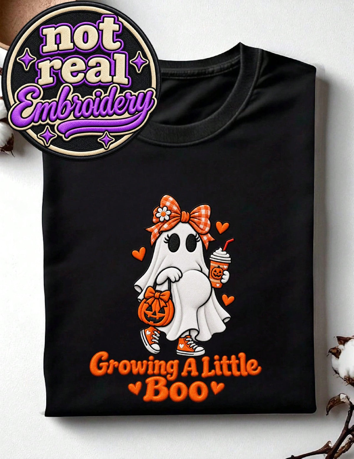 Halloween Pregnancy Ghost (DTF Graphic Print) T-Shirt