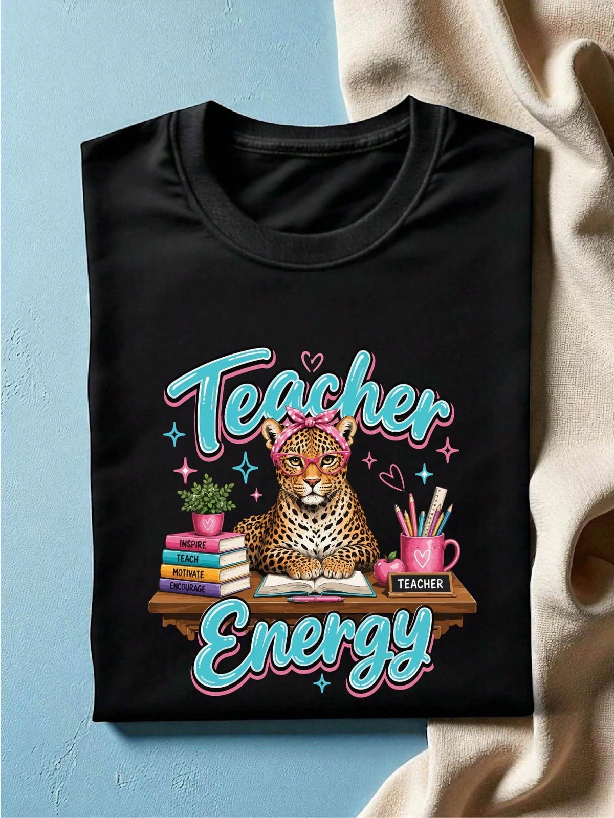 Leopard Teacher T-Shirt