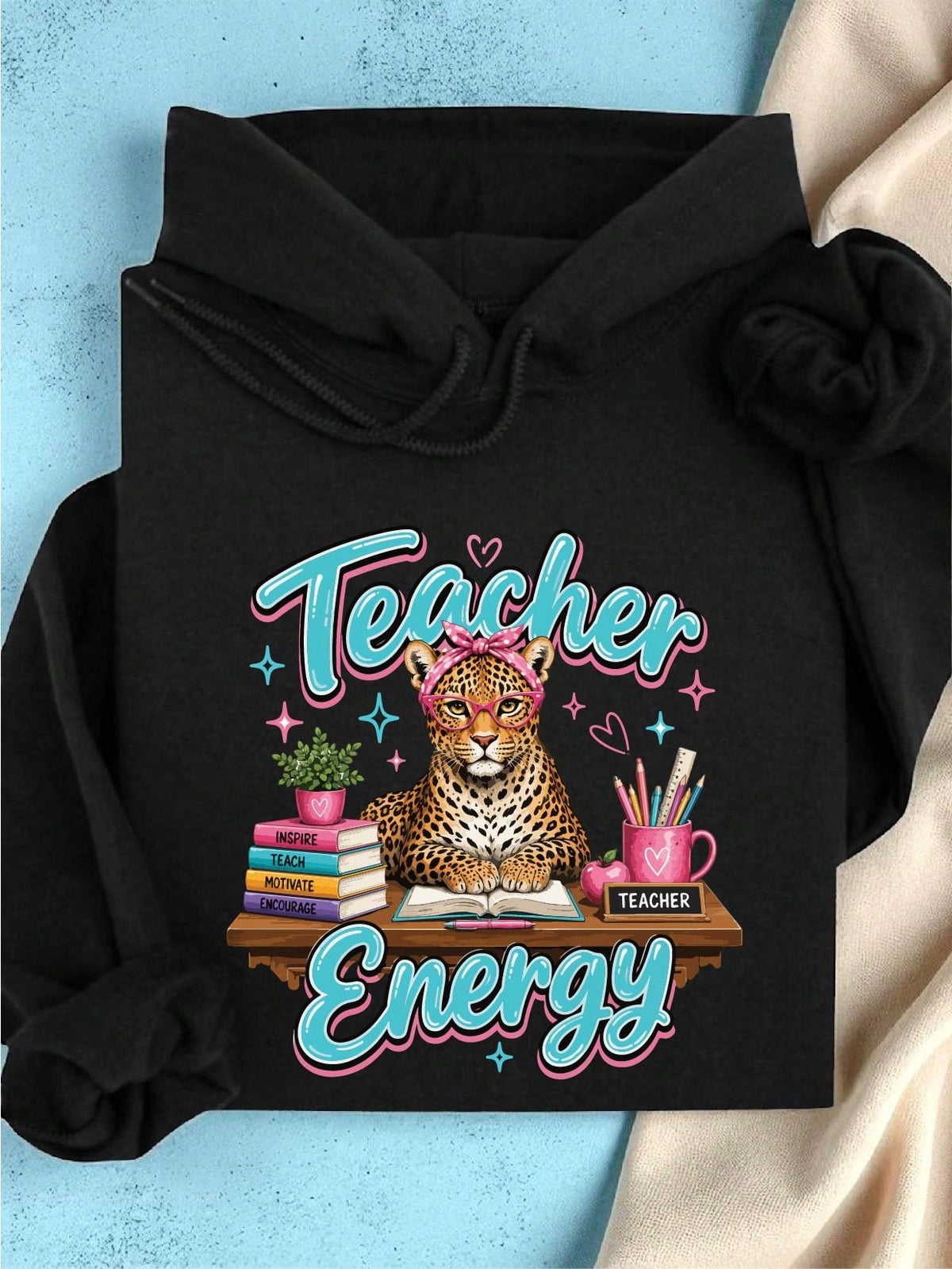 Leopard Teacher Hoodie