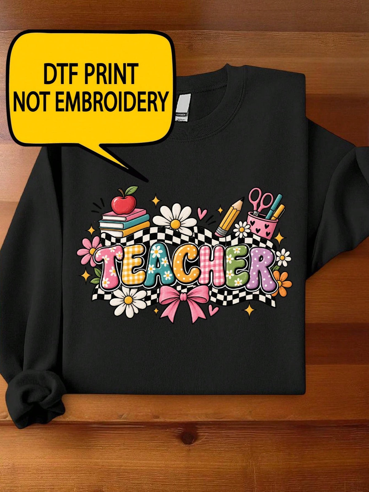 Teacher Print Sweatshirt