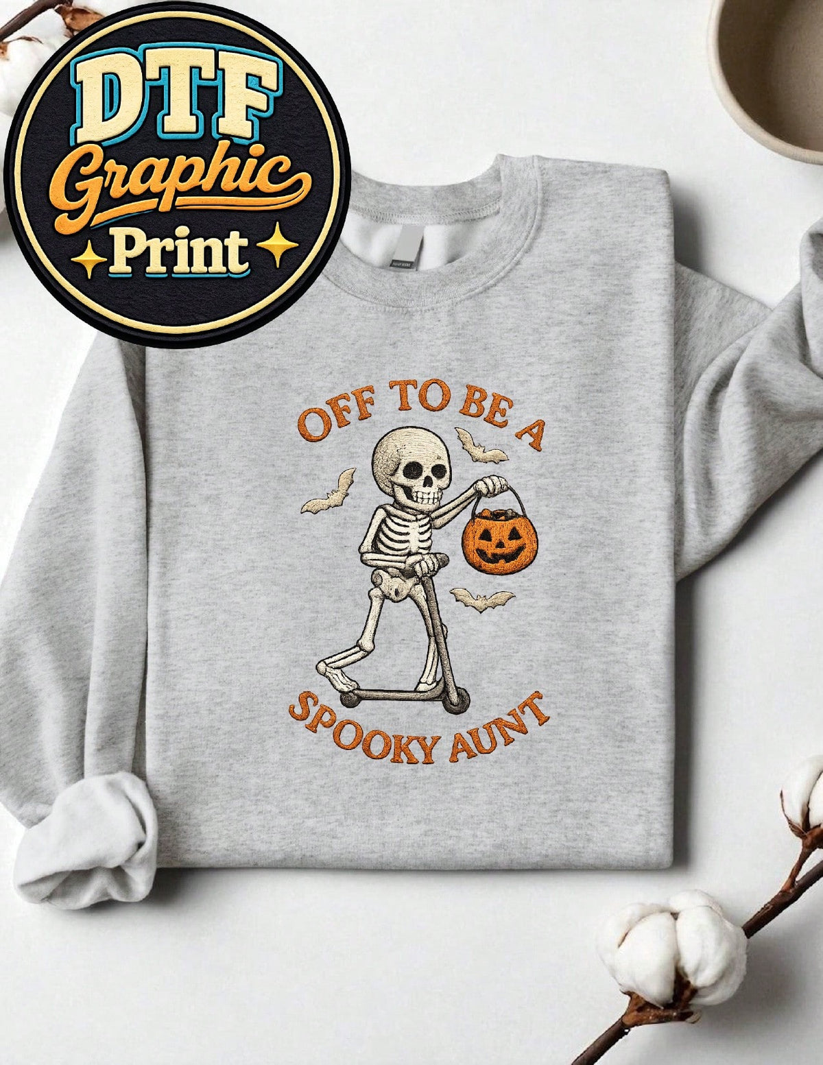 Off To Be A Spooky Aunt (DTF Graphic Print) Sweatshirt
