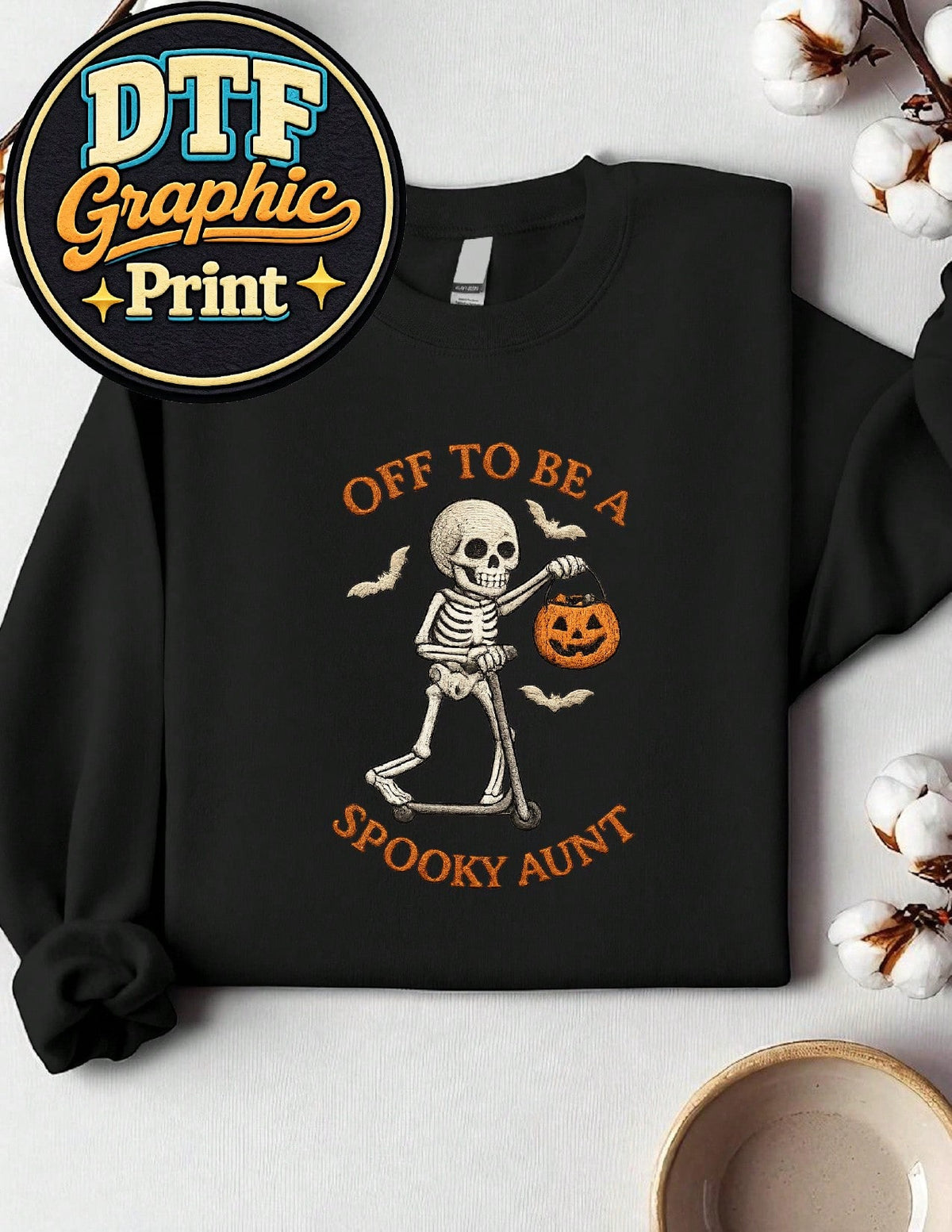 Off To Be A Spooky Aunt (DTF Graphic Print) Sweatshirt