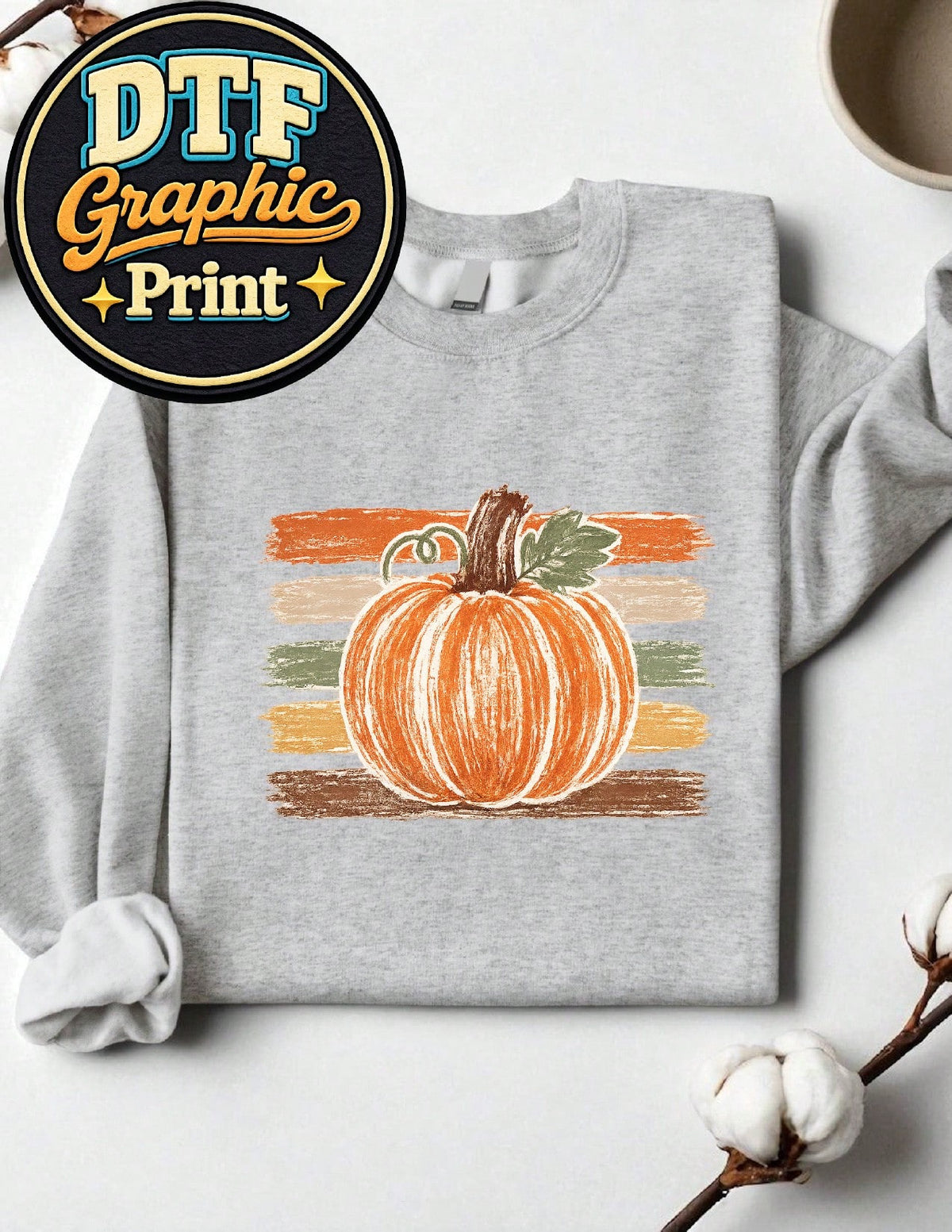 Striped Pumpkin Sweatshirt