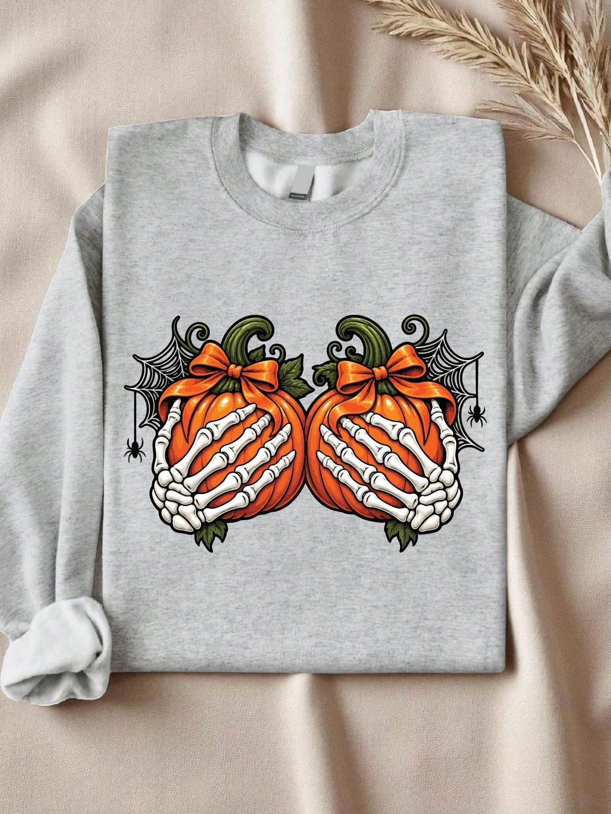 Skeleton Hands Pumpkin Sweatshirt