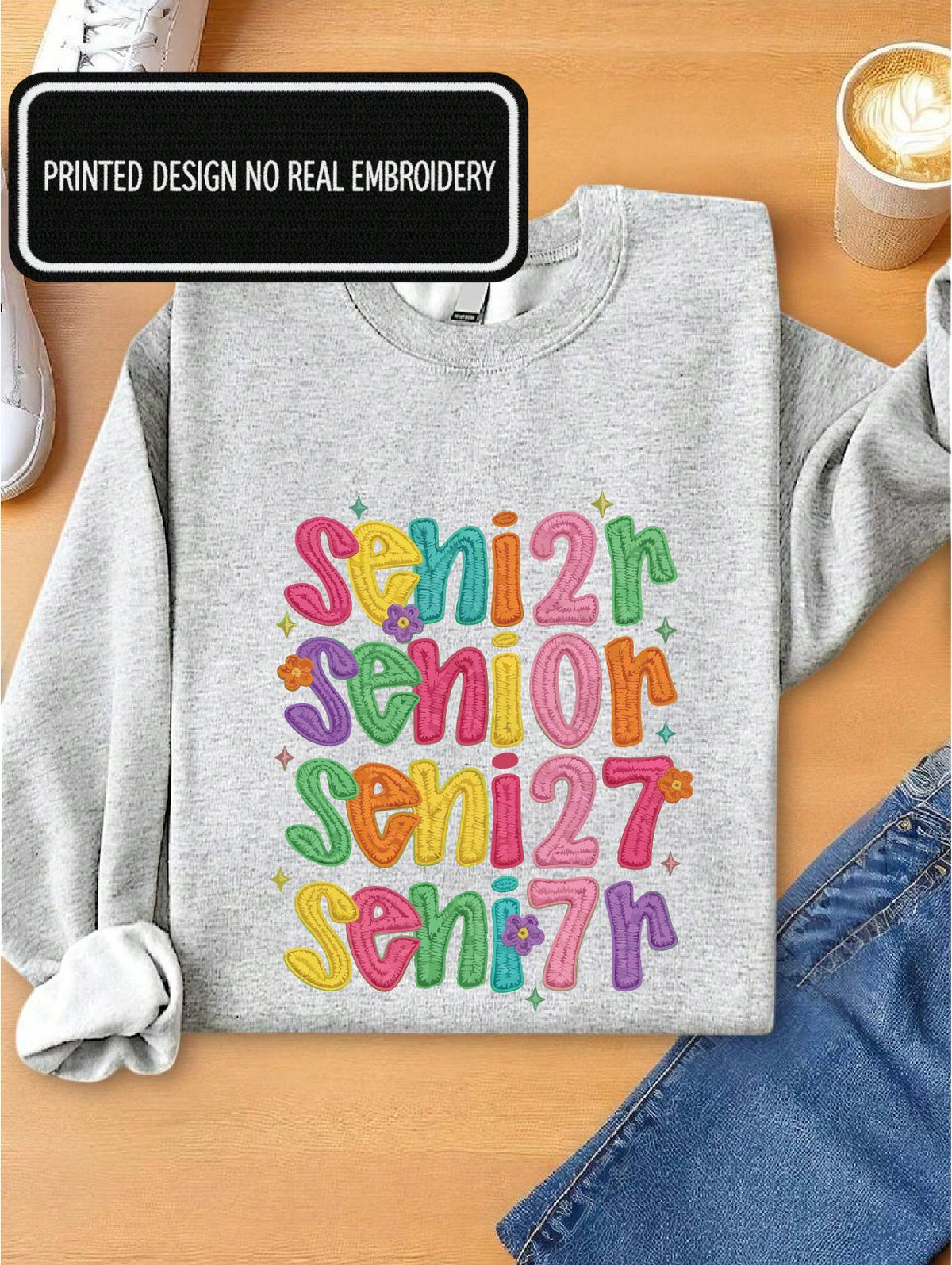 Senior 2027 DTF Graphic Print Sweatshirt