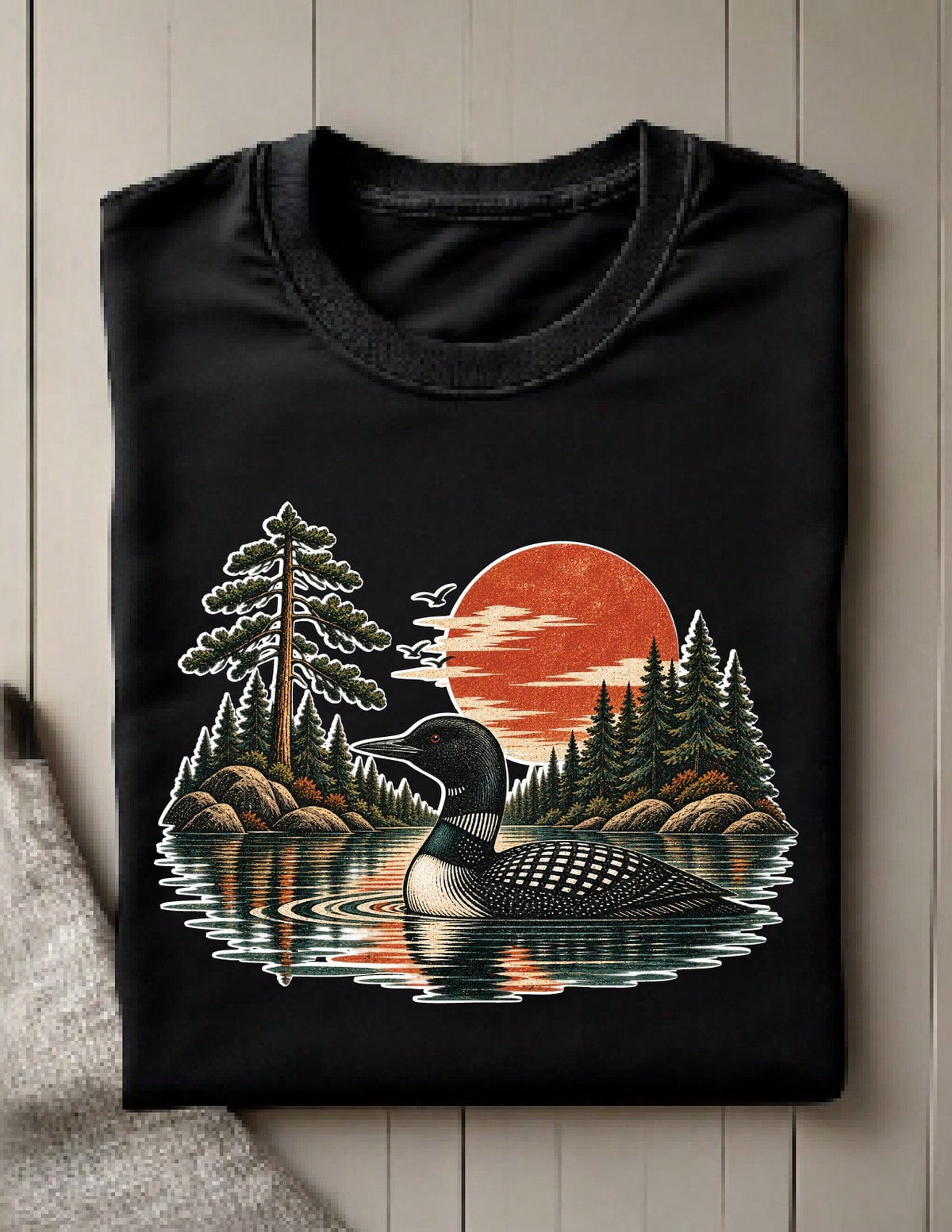 Vintage Loon Lake Nature T-Shirt