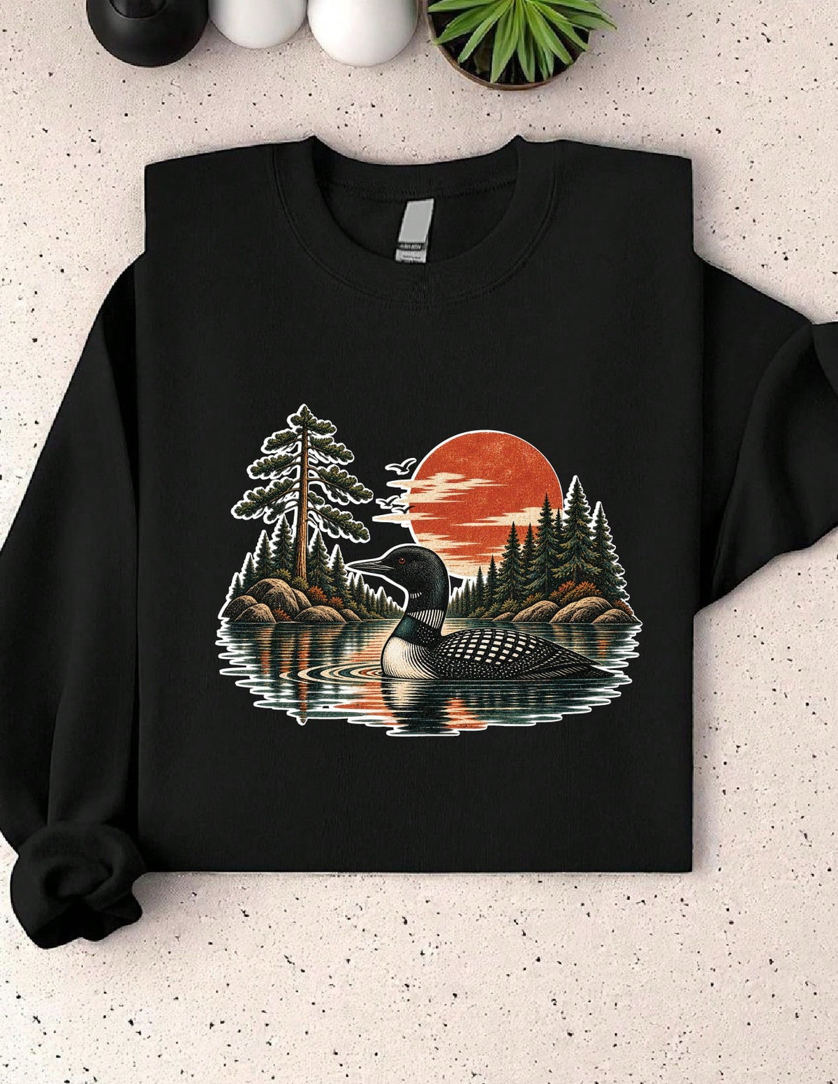 Vintage Loon Lake Nature Sweatshirt
