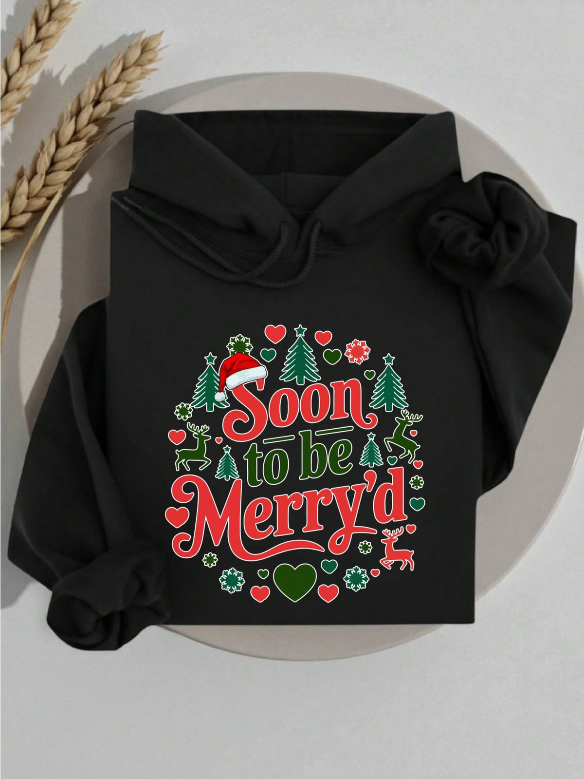 Retro Christmas Engaged Hoodie