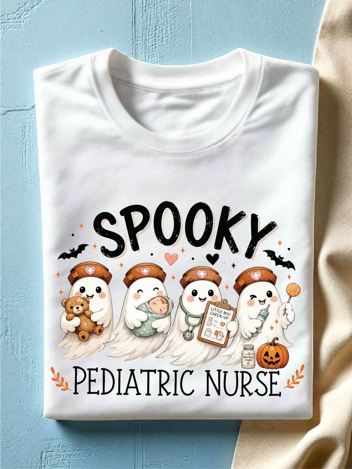 Spooky Pediatric Nurse T-Shirt