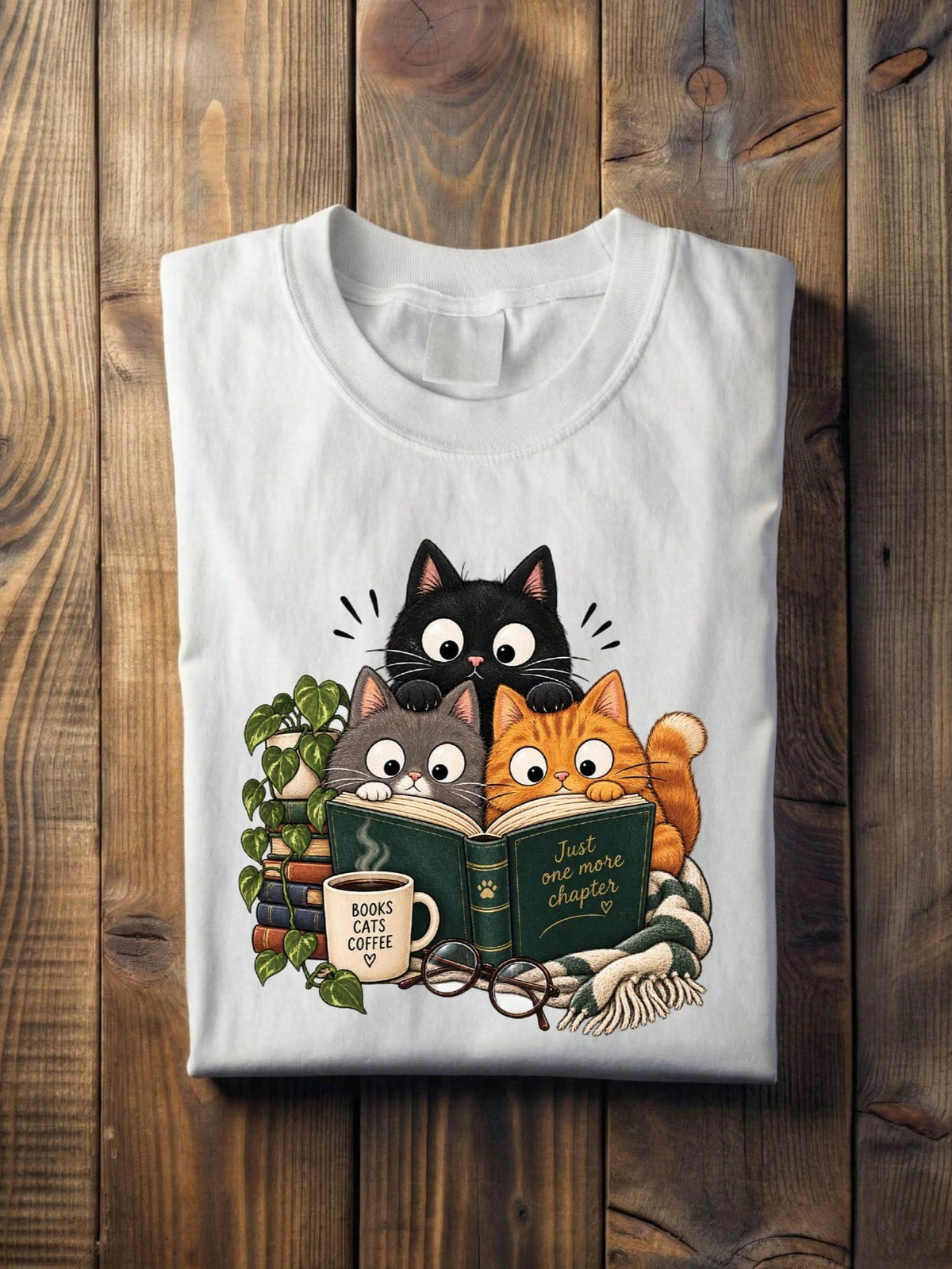 Cats Reading T-Shirt