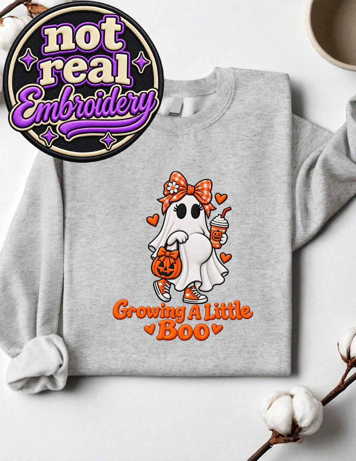 Halloween Pregnancy Ghost (DTF Graphic Print) Sweatshirt