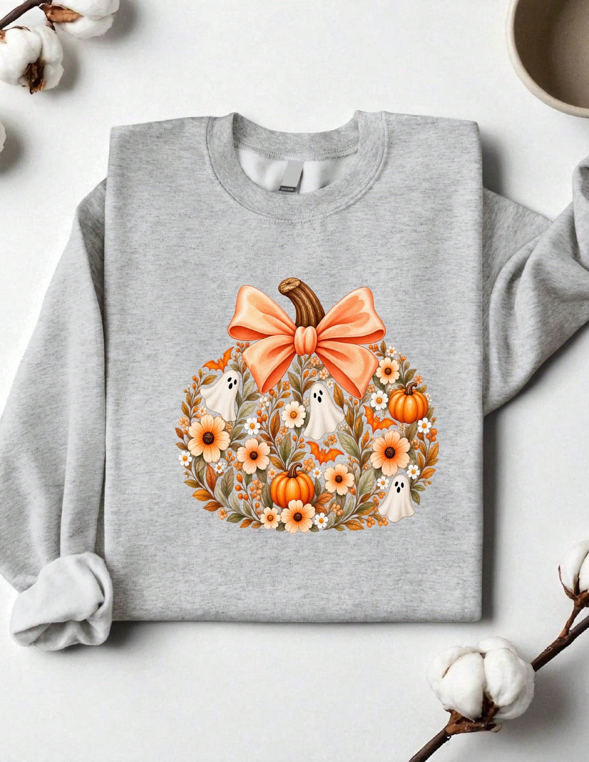 Floral Pumpkin Sweatshirt