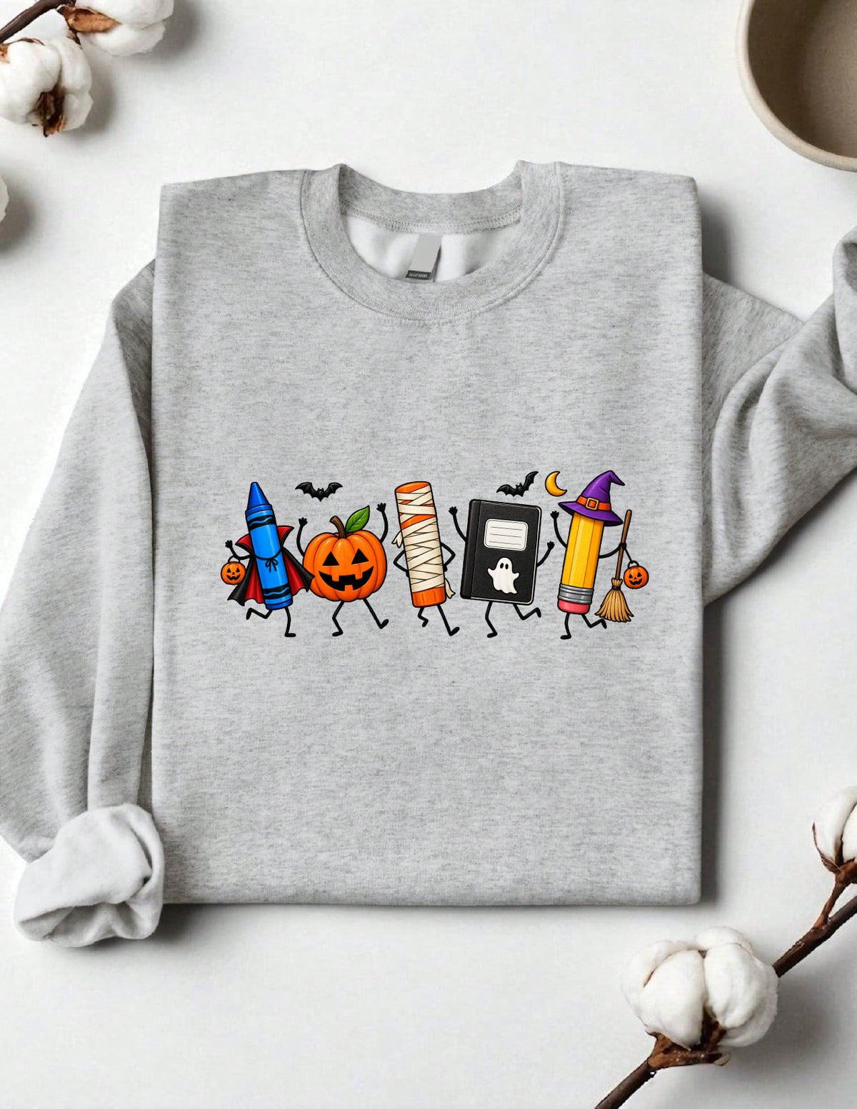 Preppy Halloween Back To School Graphic Sweatshirt