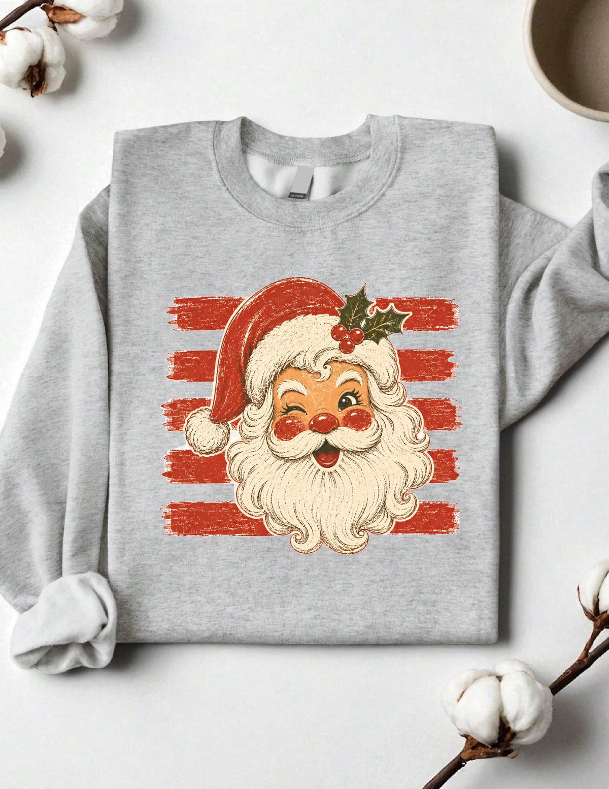 Striped Santa Sweatshirt