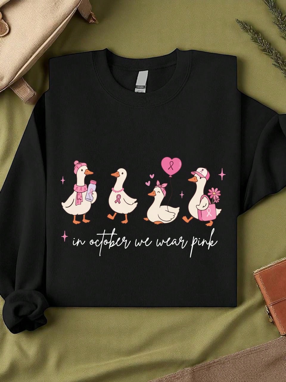 In October We Wear Pink Unisex Sweatshirt