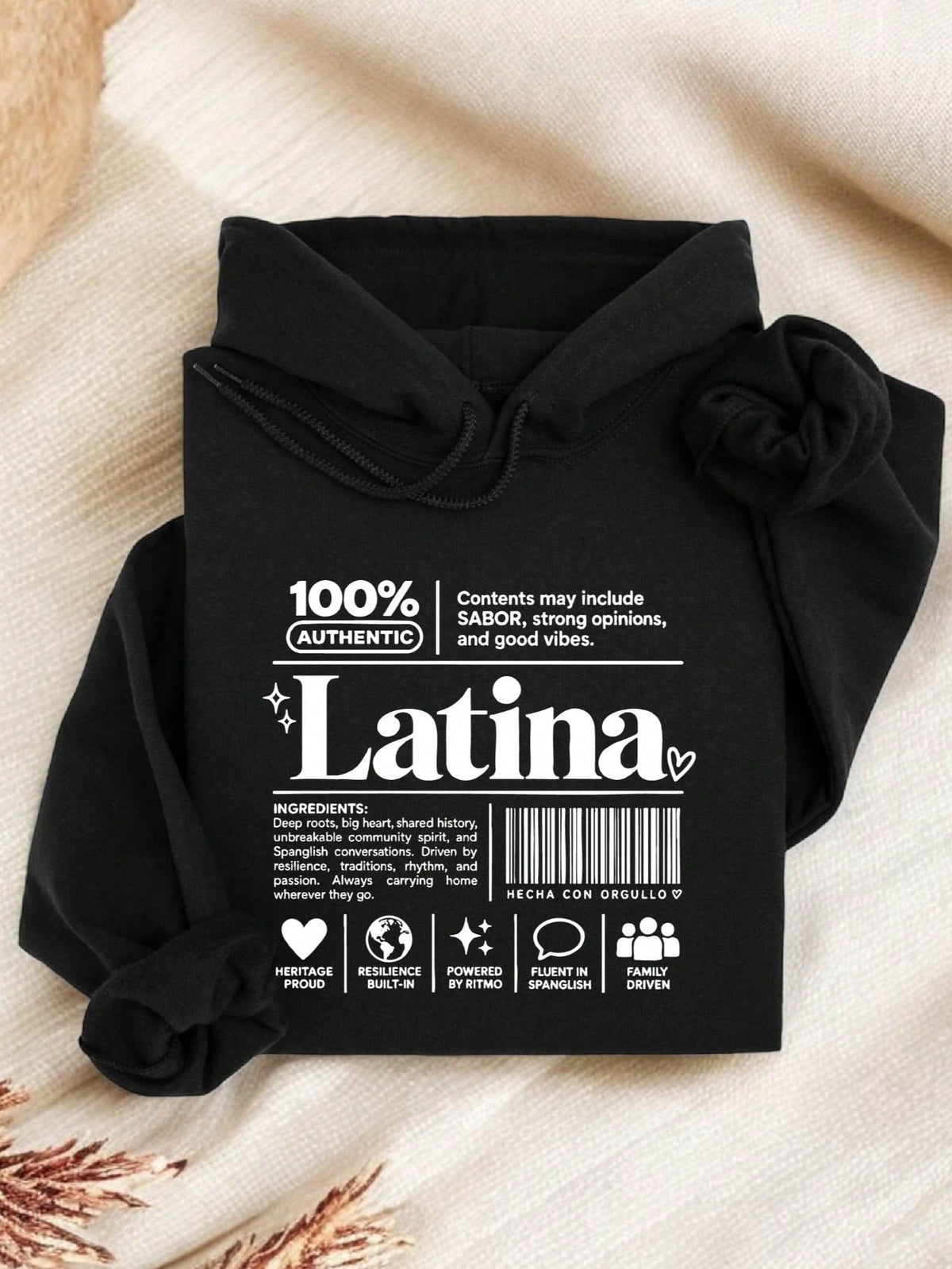 100% Latina Nutrition Facts Hoodie