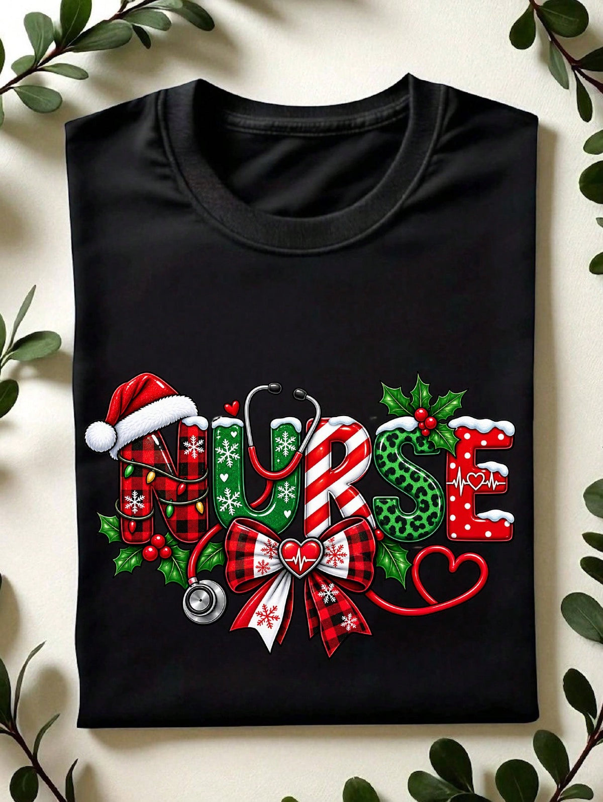 Christmas Nurse Coquette T-Shirt