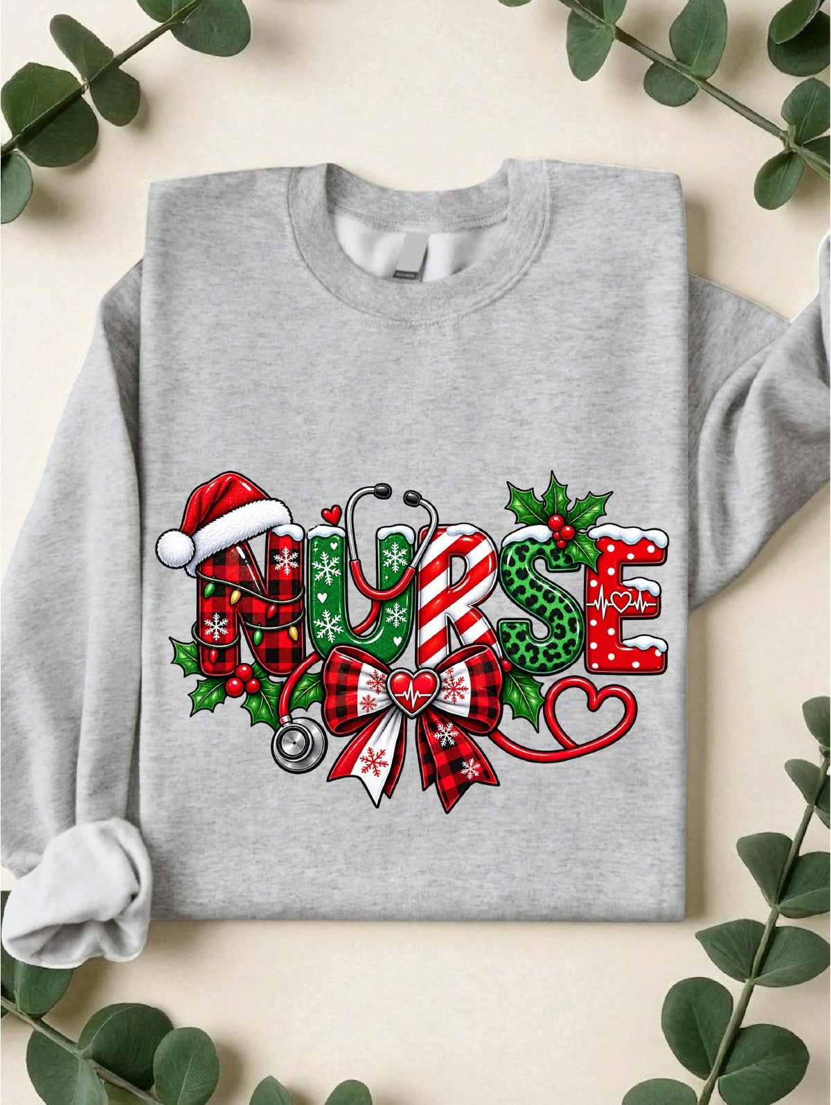 Christmas Nurse Coquette Sweatshirt
