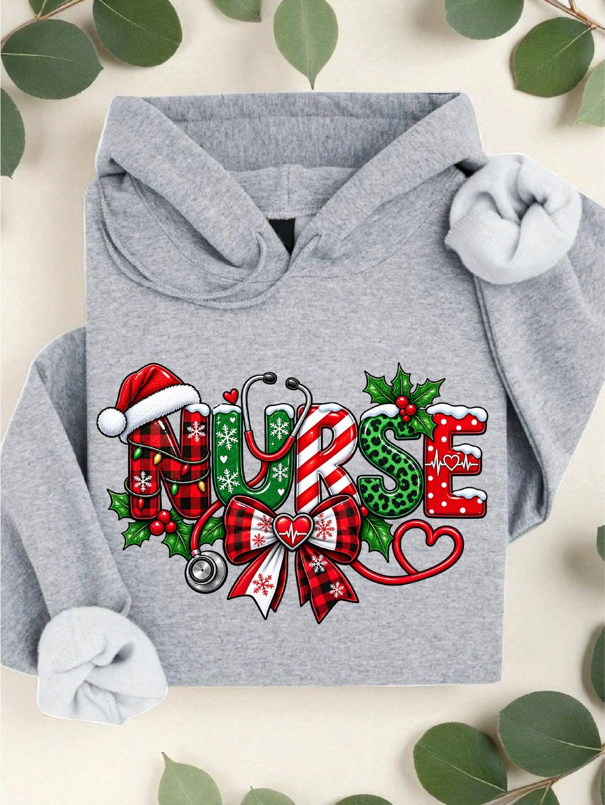 Christmas Nurse Coquette Hoodie
