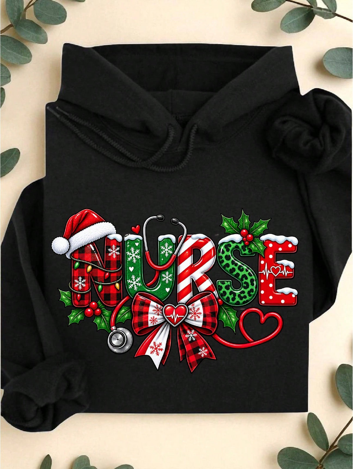 Christmas Nurse Coquette Hoodie