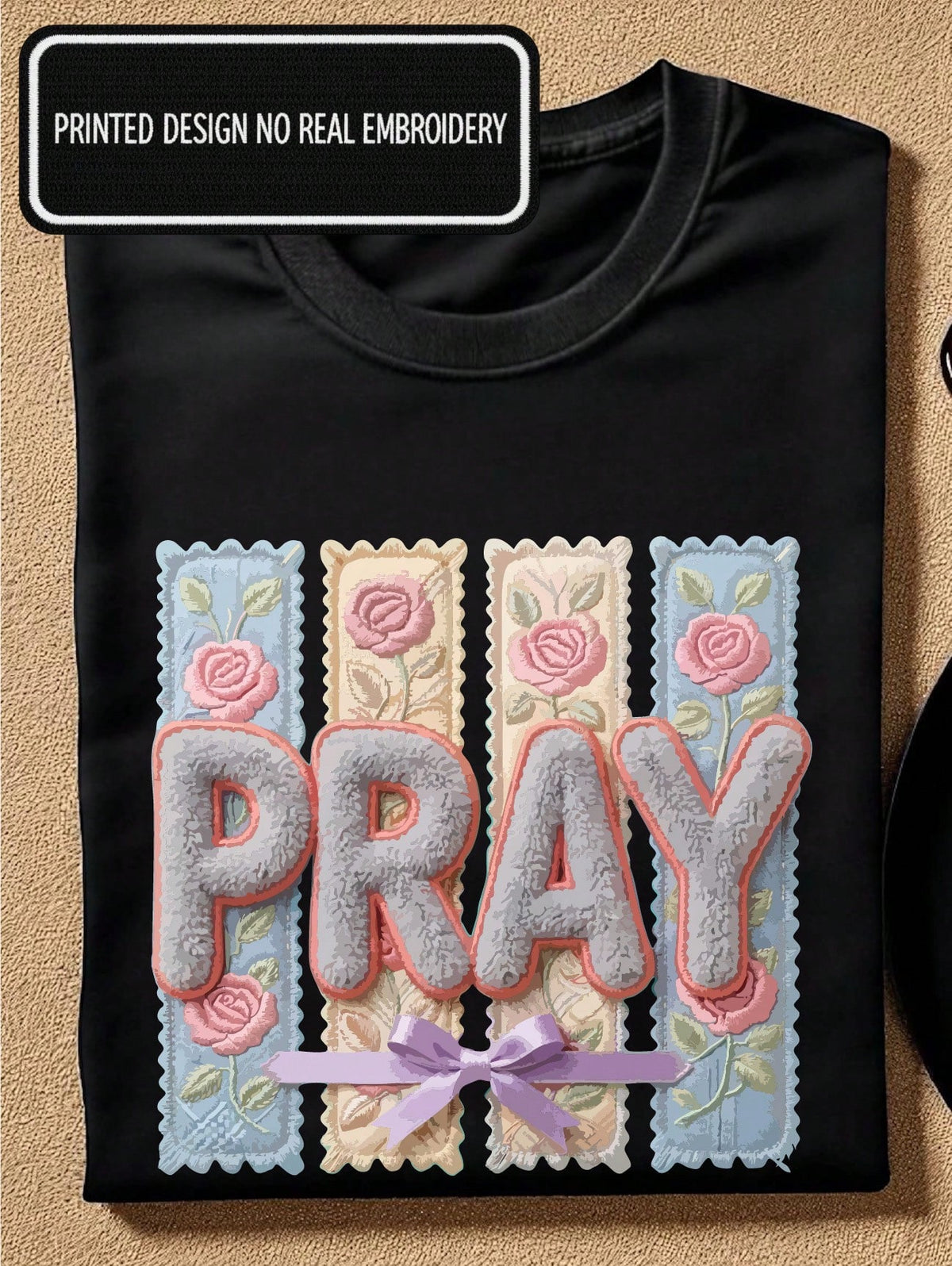 Pray Coquette Faux Yarn T-Shirt