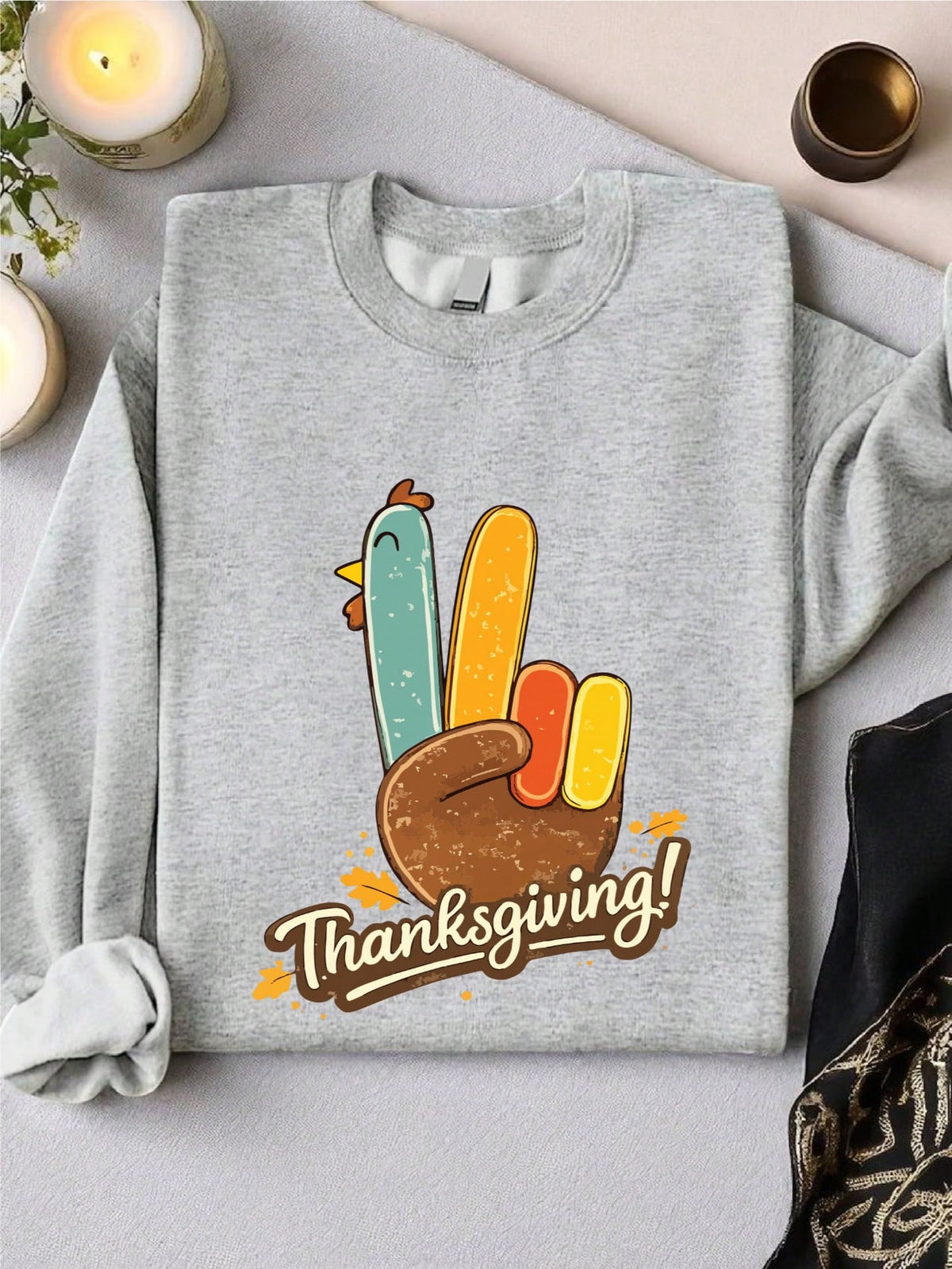 Retro Peace Sign Turkey Sweatshirt
