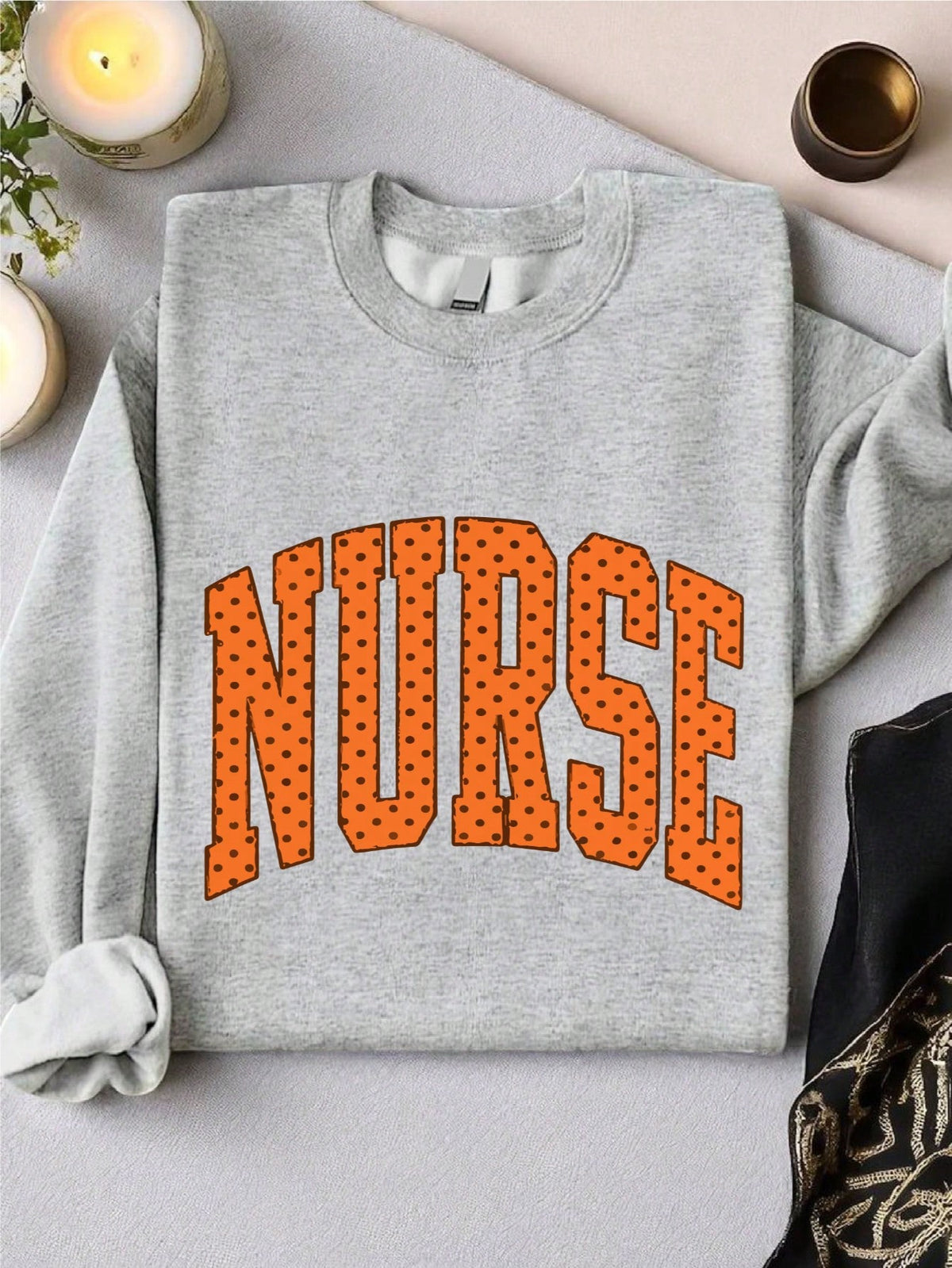 Polka Dot Nurse Halloween Sweatshirt