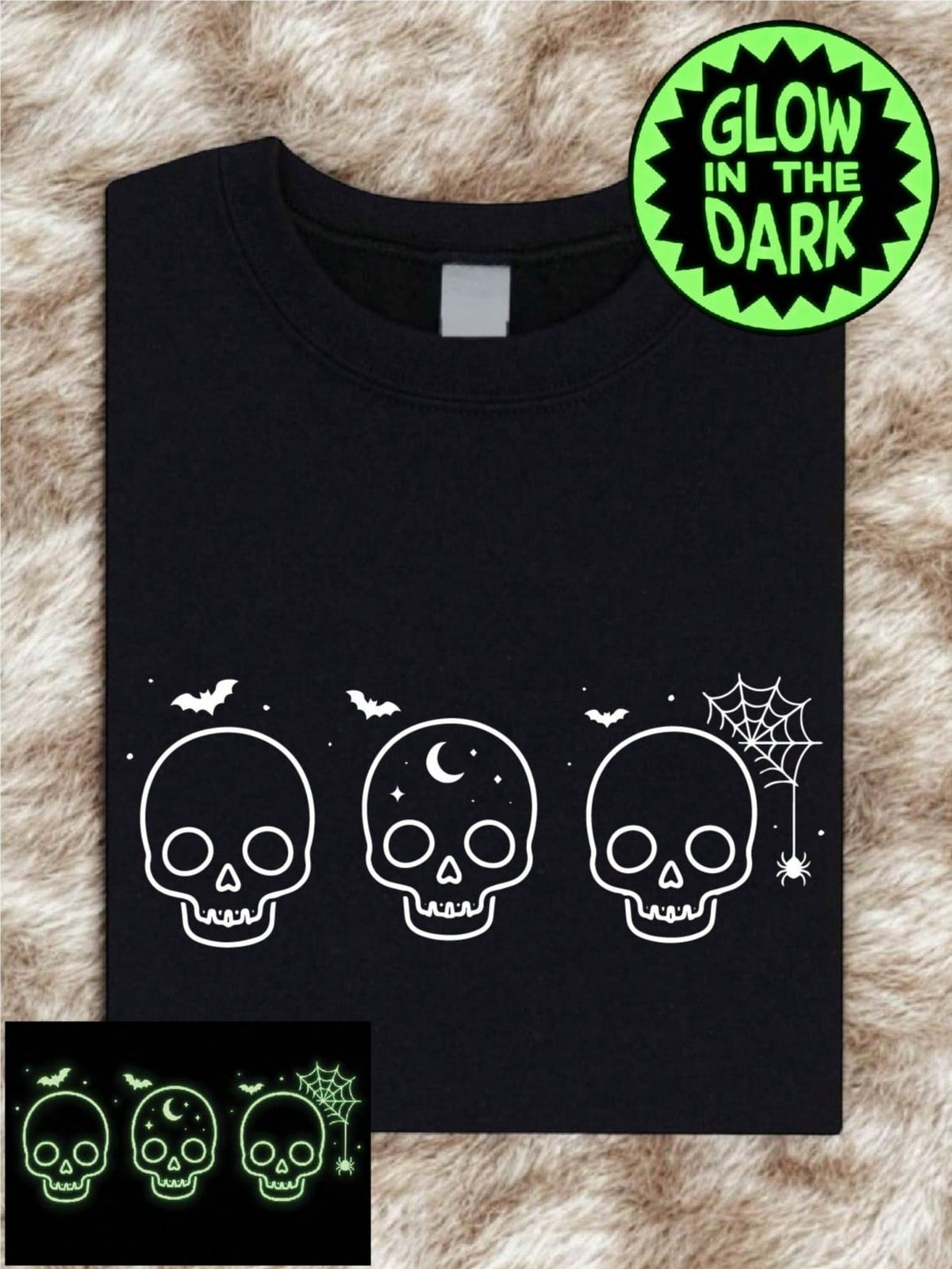 Skull Halloween Glow In The Dark T-Shirt