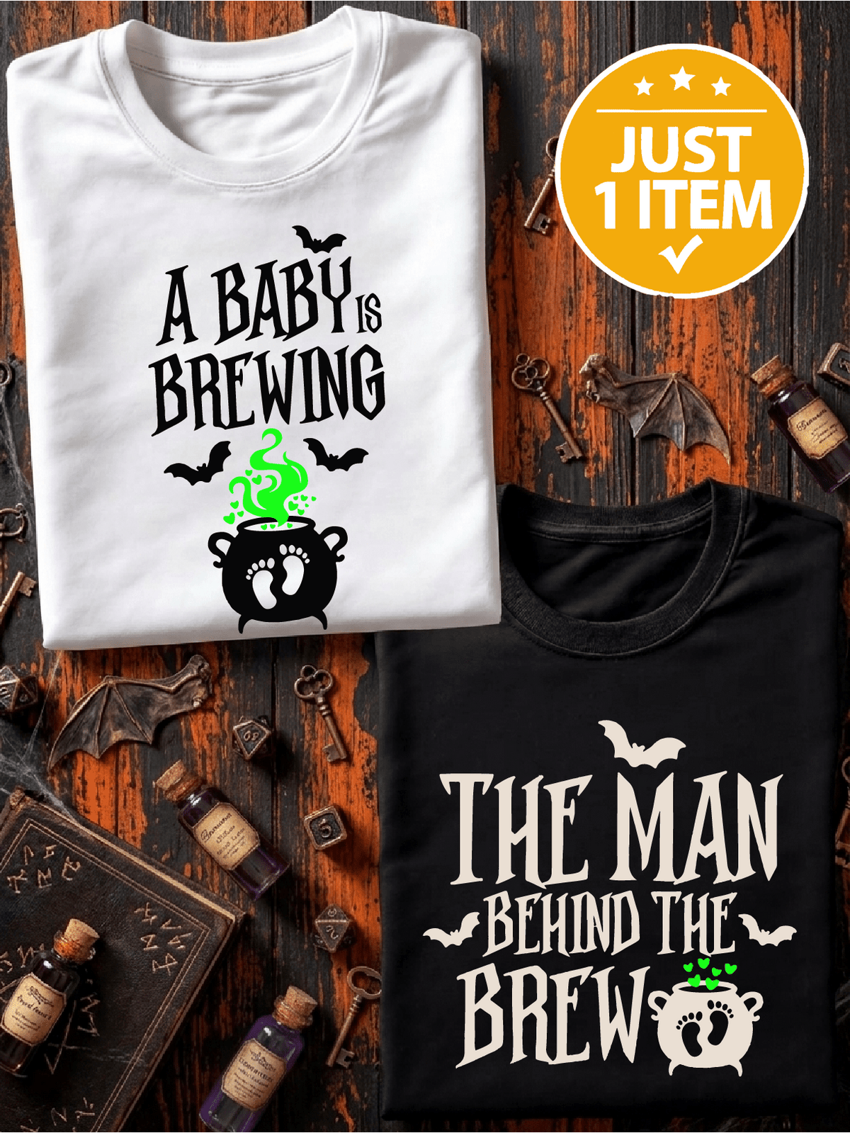 1PC Funny Couples Halloween T-Shirt