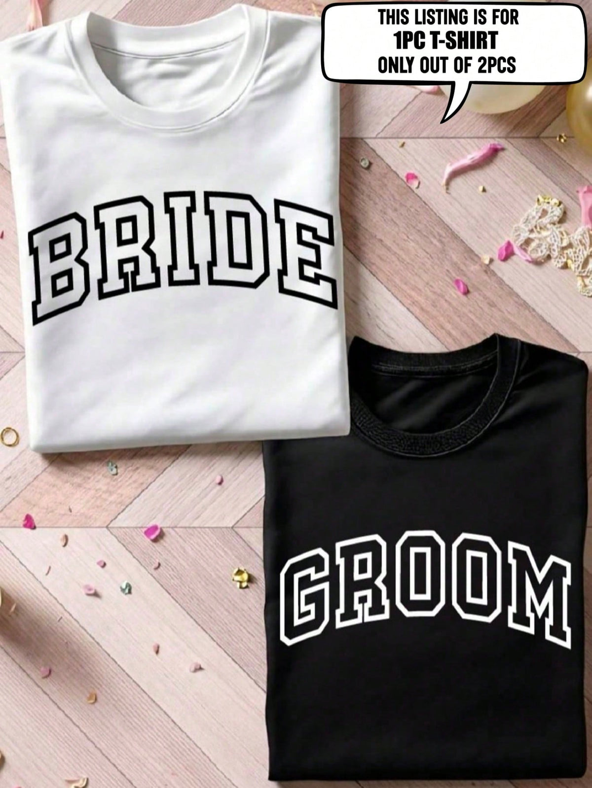 1PC Bride And Groom Matching T-Shirt
